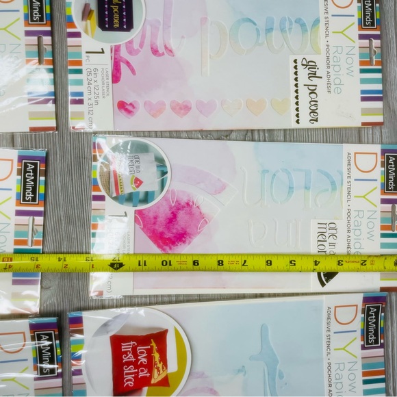 Art mind diy adhesive laser stencil bundle fabric craft shirts/ pillows / bag - Picture 8 of 16